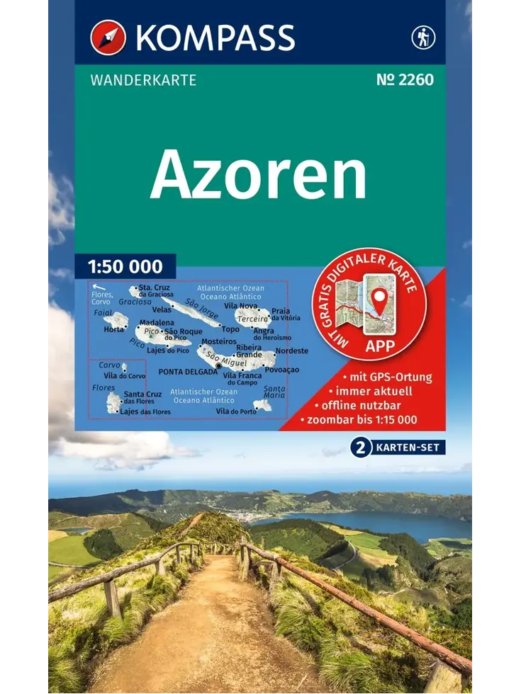Wandelkaart WK2260 Azoren