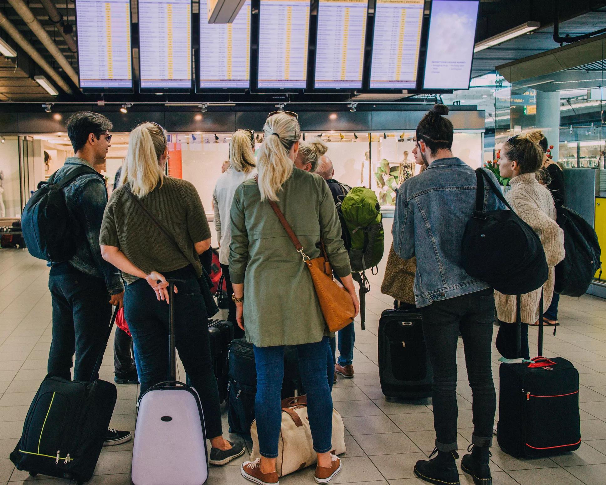 Wachten op het vliegveld