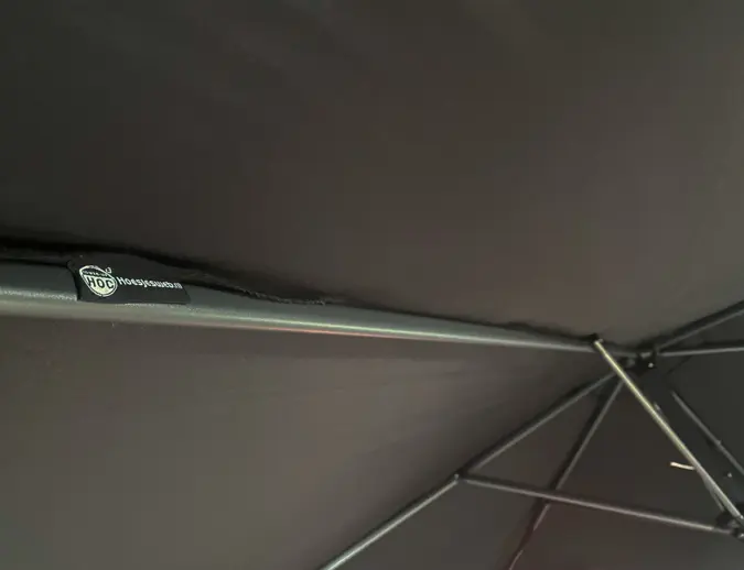CUHOC Stokparasol Zwart Ø3m met Volanten
