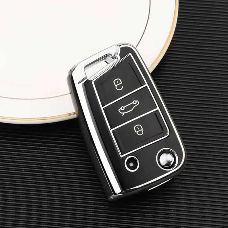 TPU Sleutelhoesje VW - Skoda - Seat Cupra zwart B3