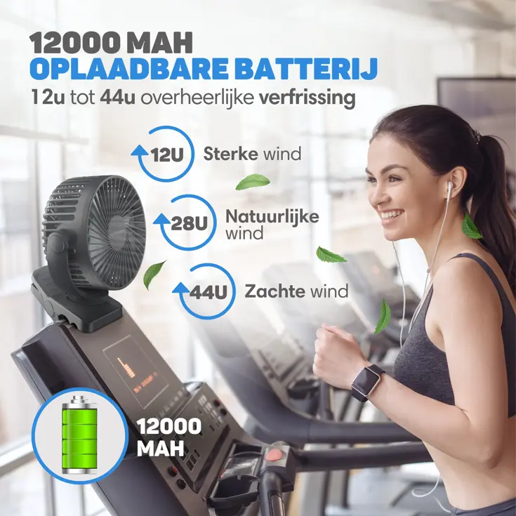 Mini USB Ventilator PRO - Oplaadbaar - Geruisloos