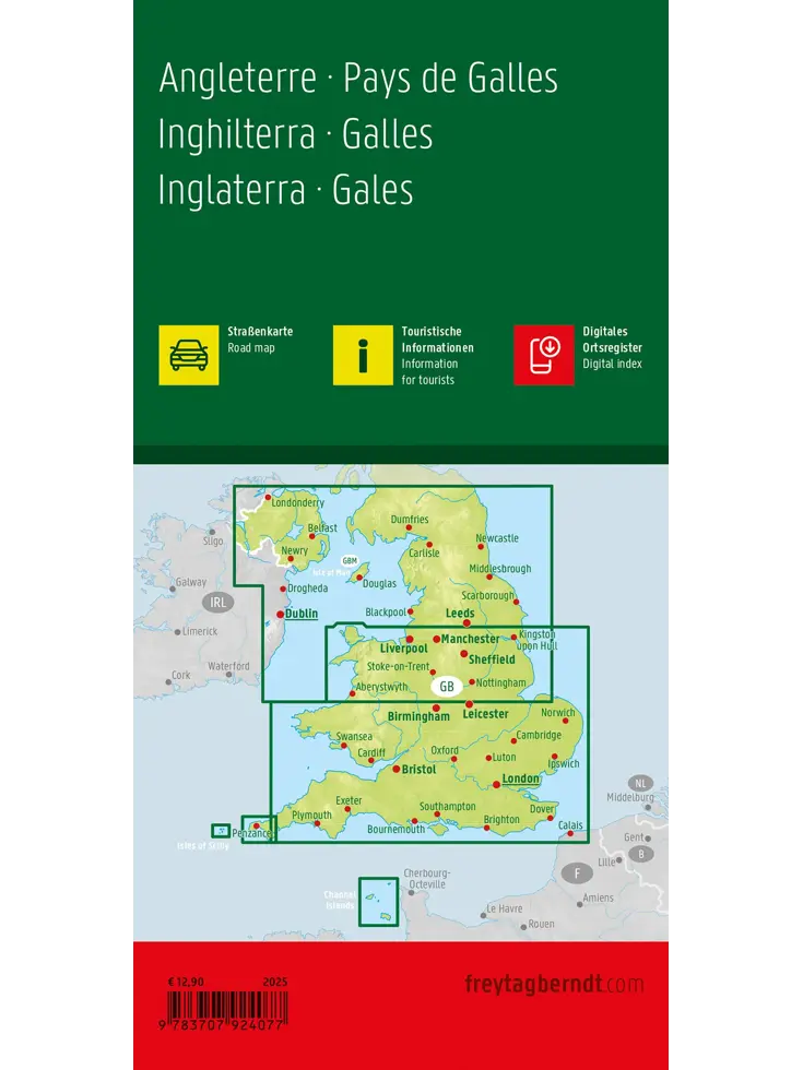 Wegenkaart Engeland - Wales