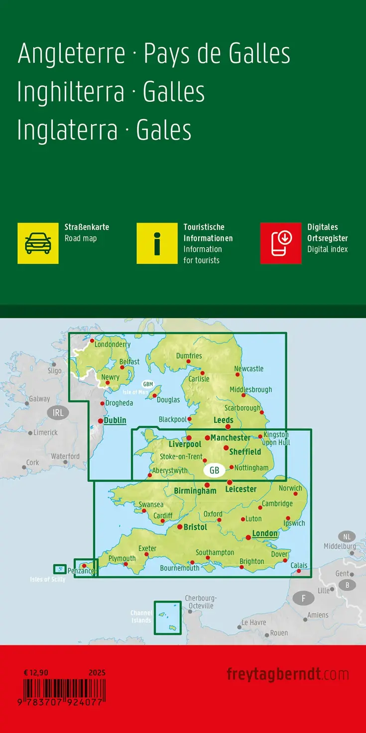 Wegenkaart Engeland - Wales