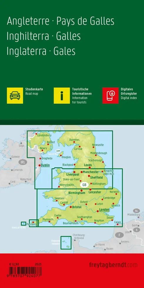 Wegenkaart Engeland - Wales