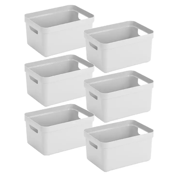 Sigma home - Opbergbox - 13L wit - 6-delig