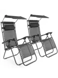 LifeGoods Opvouwbare Tuinstoelen - 2-pack