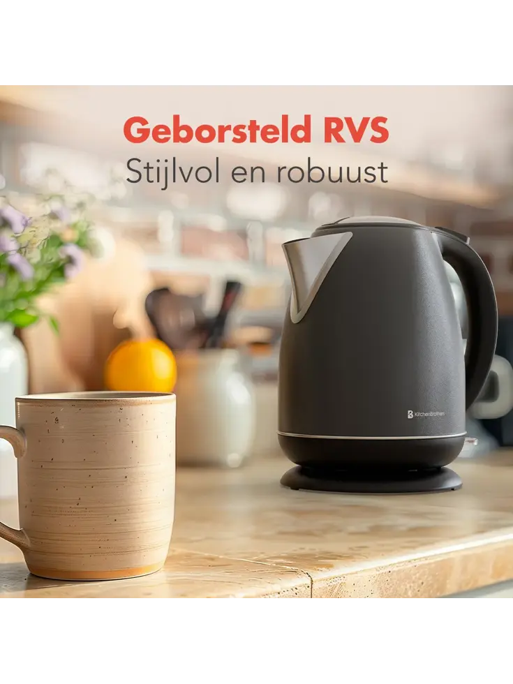 Waterkoker – 1,7L – Titanium Grijs/RVS