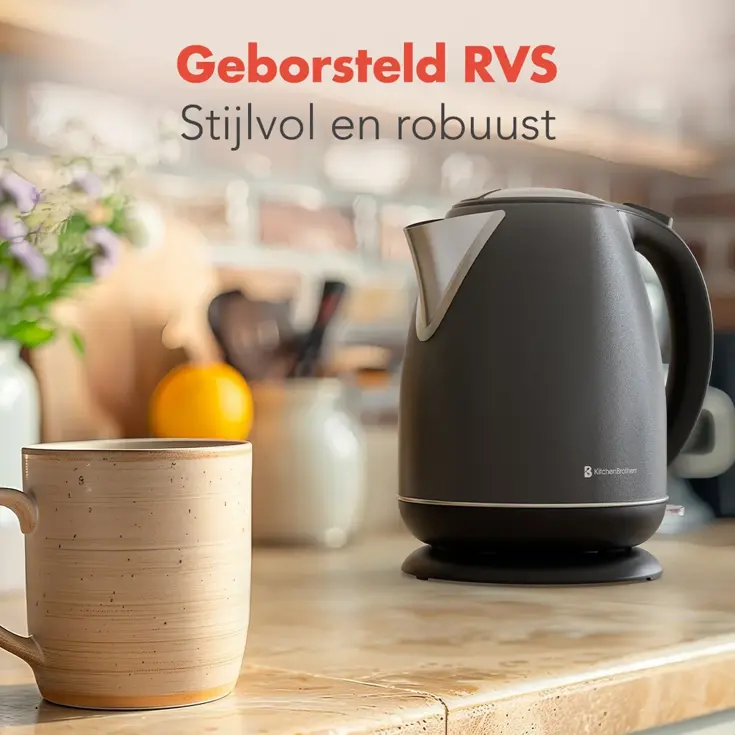 Waterkoker – 1,7L – Titanium Grijs/RVS