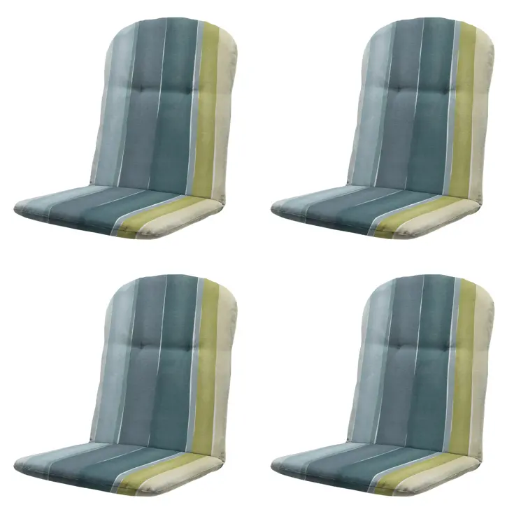 Nox - Kuipstoelkussen Hoge rug - Set van 4