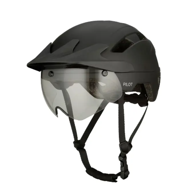 GO-OFF PILOT fietshelm met regencap