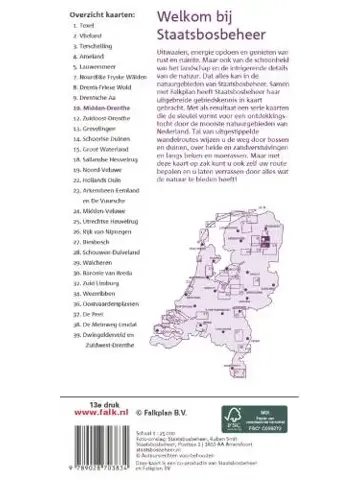 Falk fiets-wandelkaart SBB 10 Midden-Drenthe