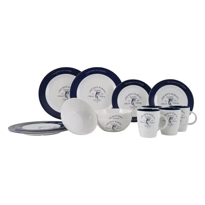 Gimex - Marine Line - Servies - Blue Marlin - 16-Delig