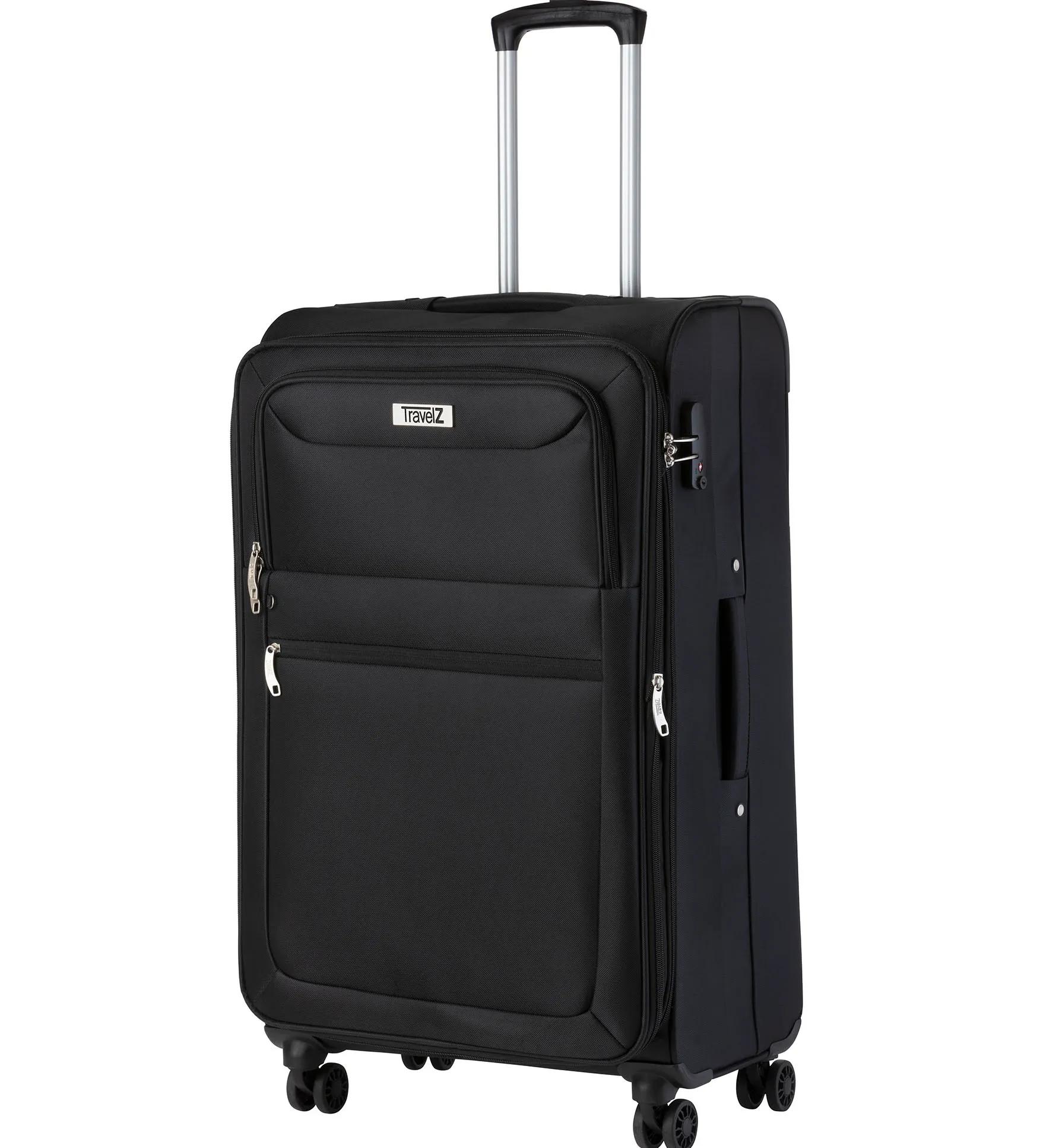 Travelz  Softspinner Grote koffer 77cm  Zwart