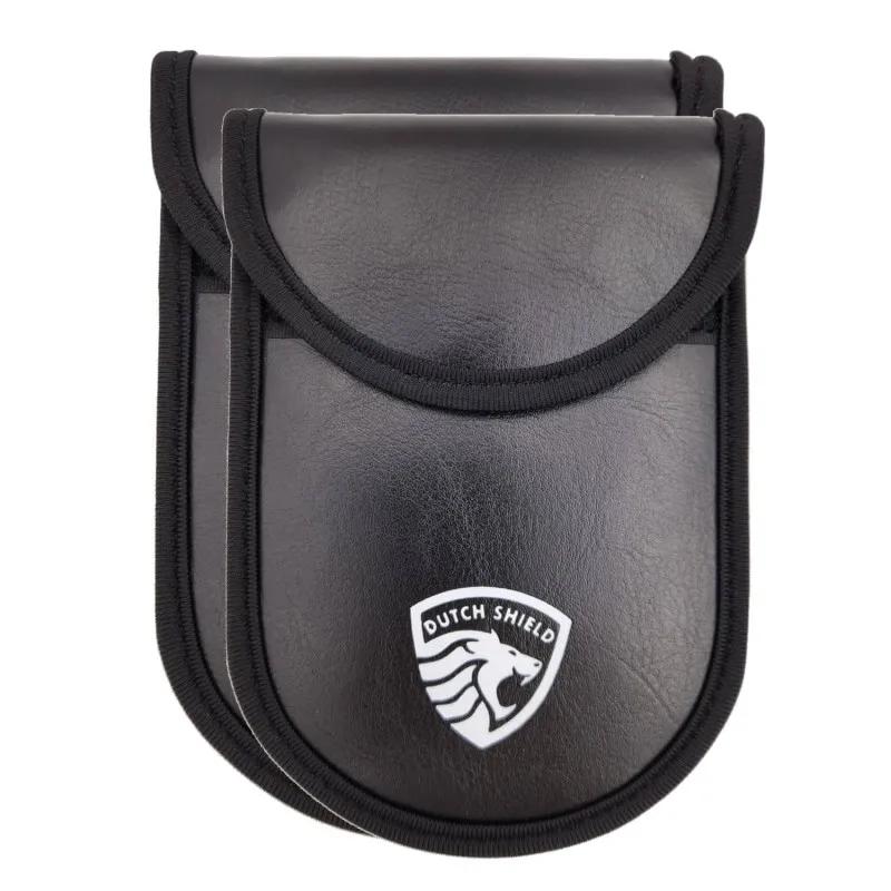 Dutch Shield  2x RFID Autosleutel hoesje zwart  Zwart