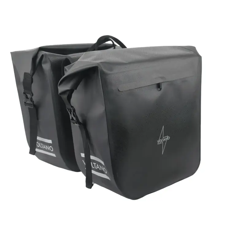 Voltano Dubbele Fietstas Rolltop Urban Green
