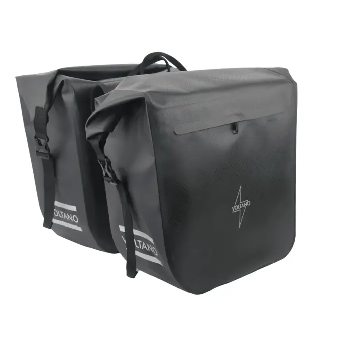 Voltano Dubbele Fietstas Rolltop Urban Green
