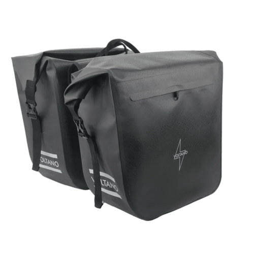 Voltano Dubbele Fietstas Rolltop Urban Green