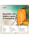 Flightbag vliegtuighoes TSA slot 60–90L – Oranje