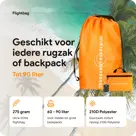 Flightbag vliegtuighoes TSA slot 60–90L – Oranje