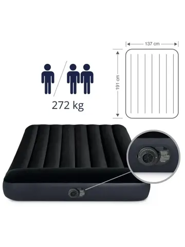 Luchtbed - Intex Rest - 2P - 137x191 + Pomp