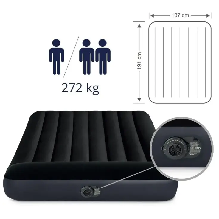 Luchtbed - Intex Rest - 2P - 137x191 + Pomp