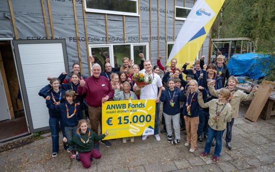 In Groningen wint Scouting De Trekvogels €15000 van het ANWB Fonds