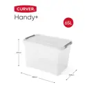 Curver Handy+ Opbergbox - 65L - 3 stuks