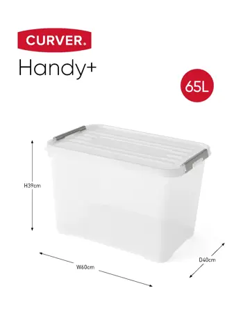 Curver Handy+ Opbergbox - 65L - 6 stuks
