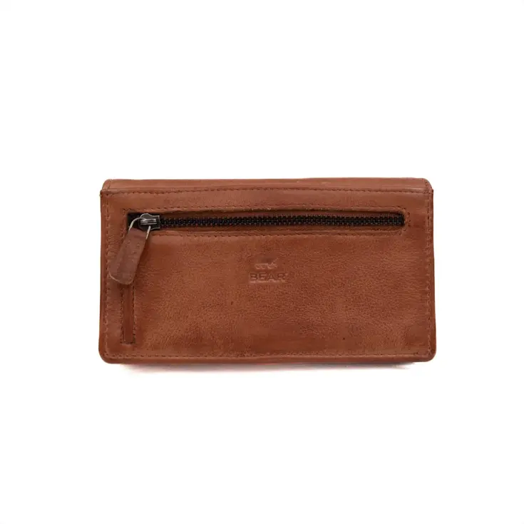 Brigitte - Leren overslag portemonnee - RIFD