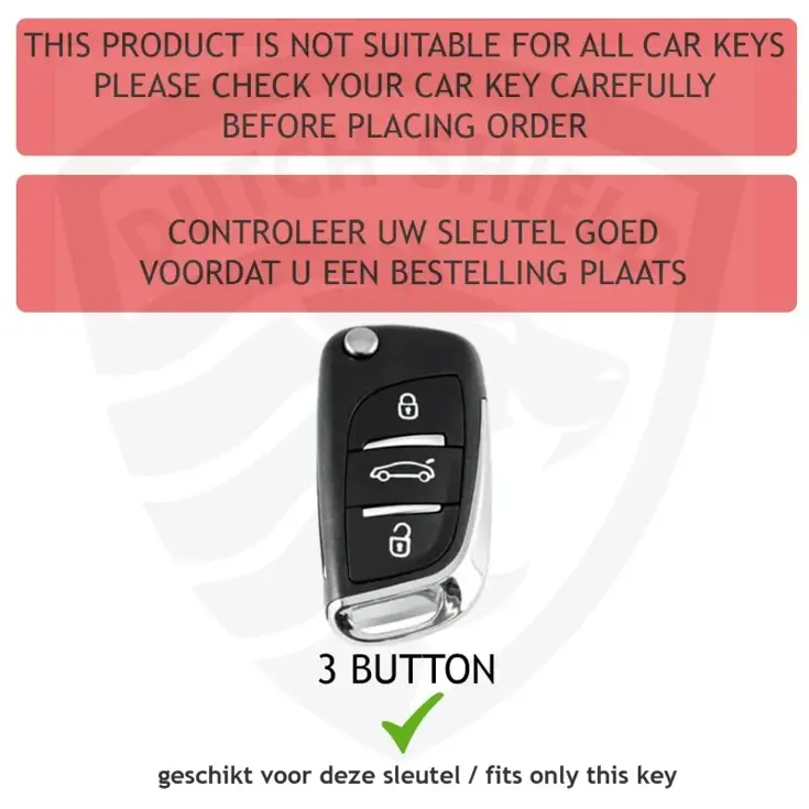 TPU Sleutelhoesje voor Peugeot goud C3