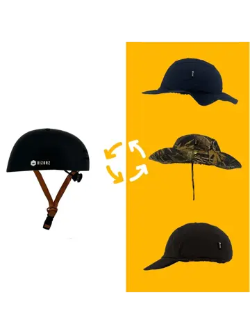 Vizorz SwitchCap fietshelm - Grey woolly cap