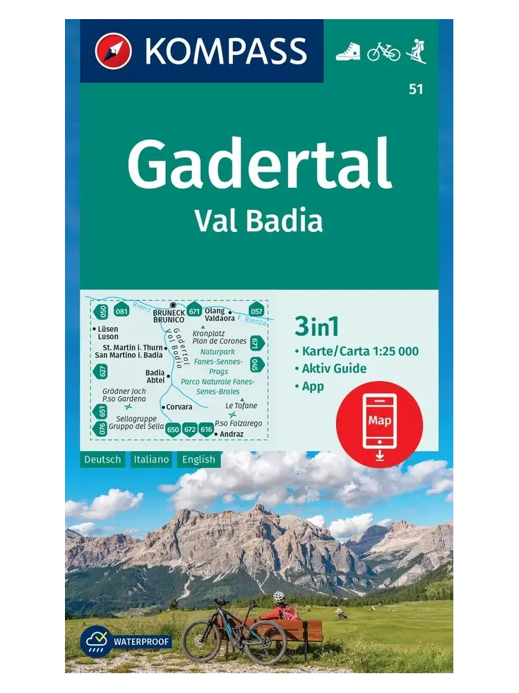 Wandelkaart WK51 Gadertal - Val Badia