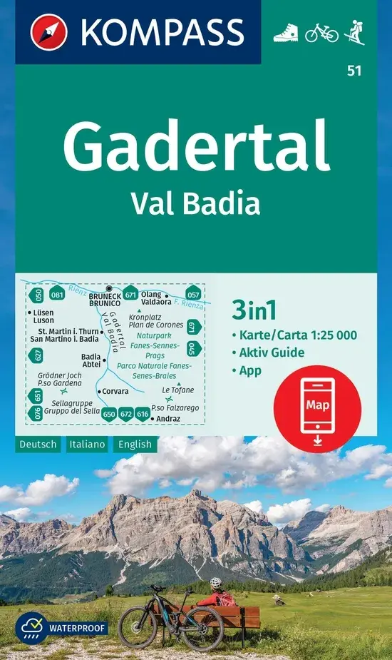 Wandelkaart WK51 Gadertal - Val Badia