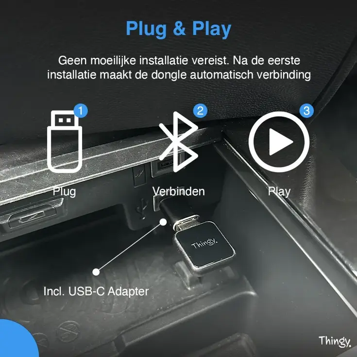 4-in-1 CarPlay & Android Auto Dongle