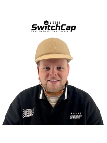 Vizorz SwitchCap fietshelm - Cap Beige