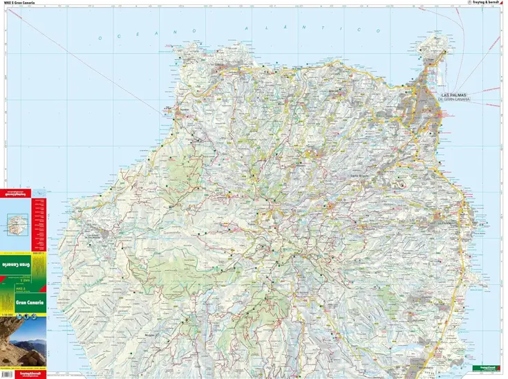Wandelkaart WKE5 Gran Canaria Noord  Zuid