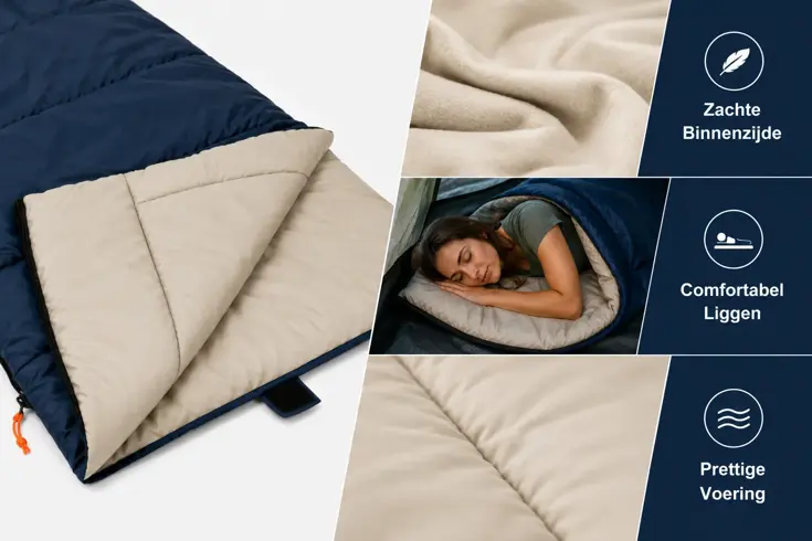 Slaapzak Envelop 190x75 cm - Camping Slaapzak