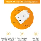 Krachtige 20W USB A & USB C Adapter Wit