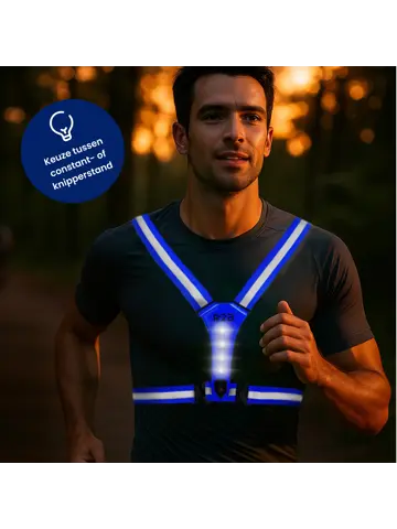 Hardloopvest met verlichting oplaadbaar