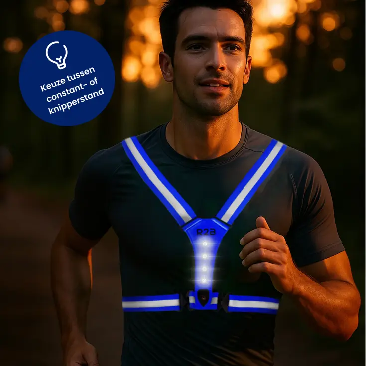 Hardloopvest met verlichting oplaadbaar