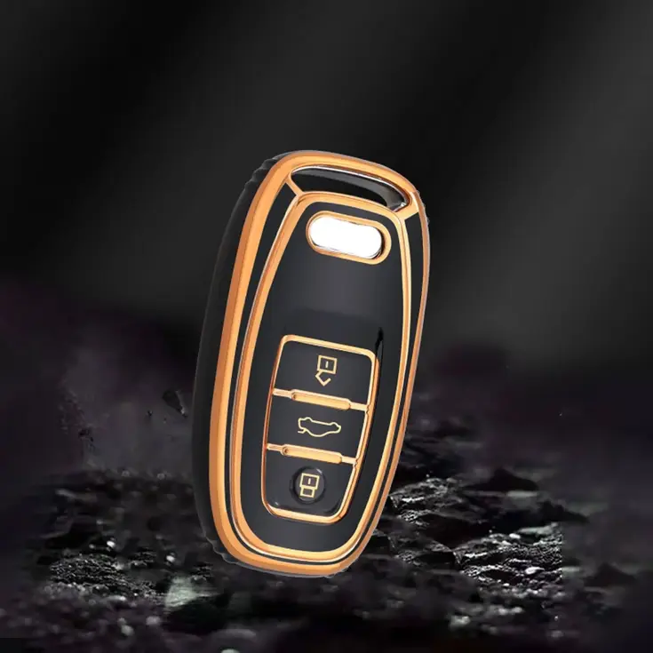 TPU Sleutelhoesje voor Audi goud A3