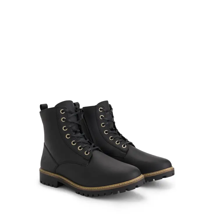 Rykken Heren - Veterboots met rits - Wol gevoerd