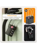 TSA slot met staalkabel voor bagage – 2 stuks