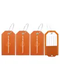 Bagagelabel – 4 stuks – Leer – Oranje