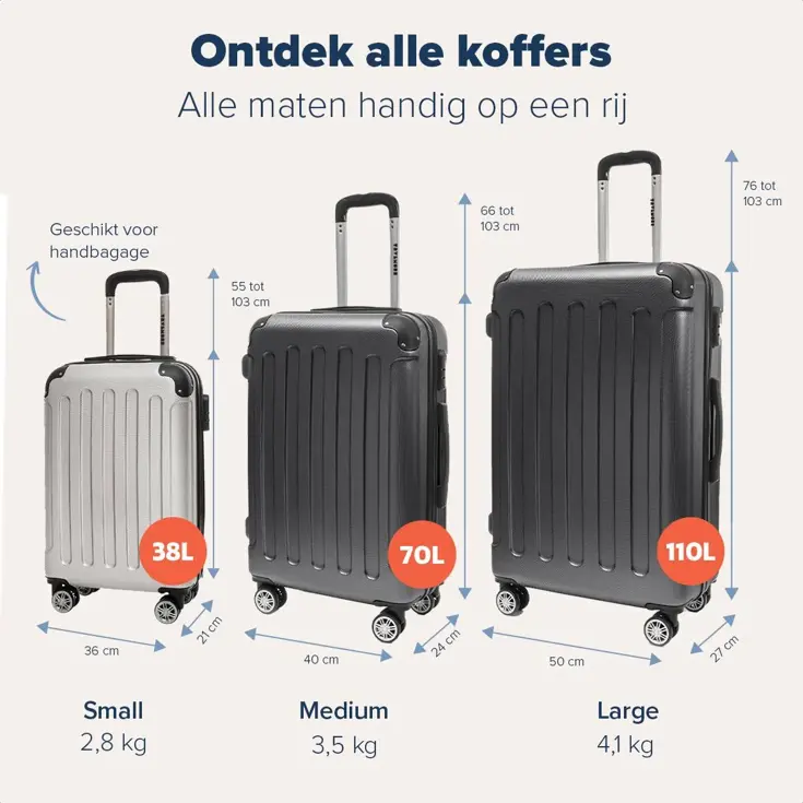 Handbagage Koffer – 38L – Champagne