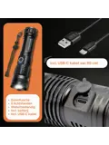 Zaklamp LED 3000 lumen oplaadbaar met USB-C