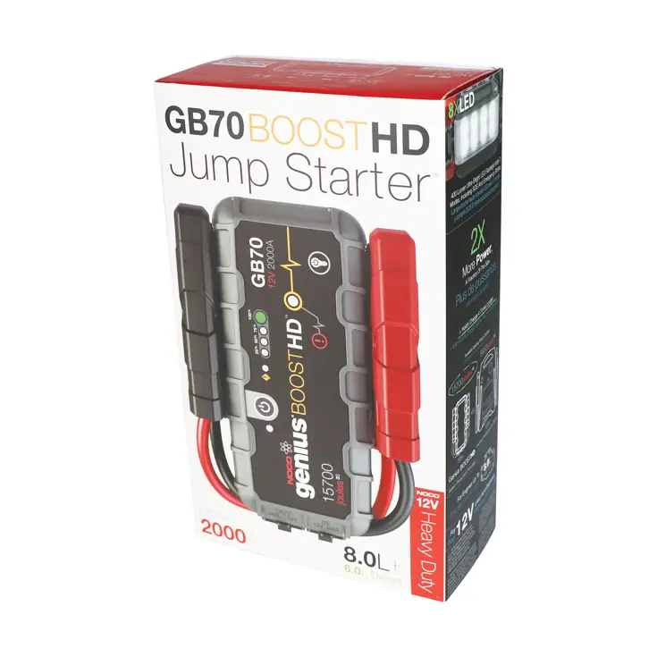 2000A Jumpstarter voor 12V accu's en USB opladen