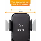 R2B Telefoonhouder Auto met Draadloze Oplader