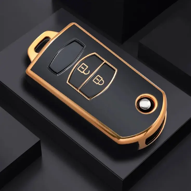 TPU Sleutelhoesje voor Mazda goud C2