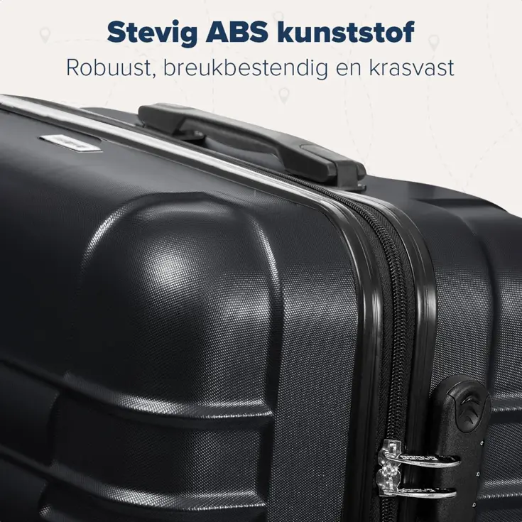 Kofferset – 3 Delig – 38L – Zwart